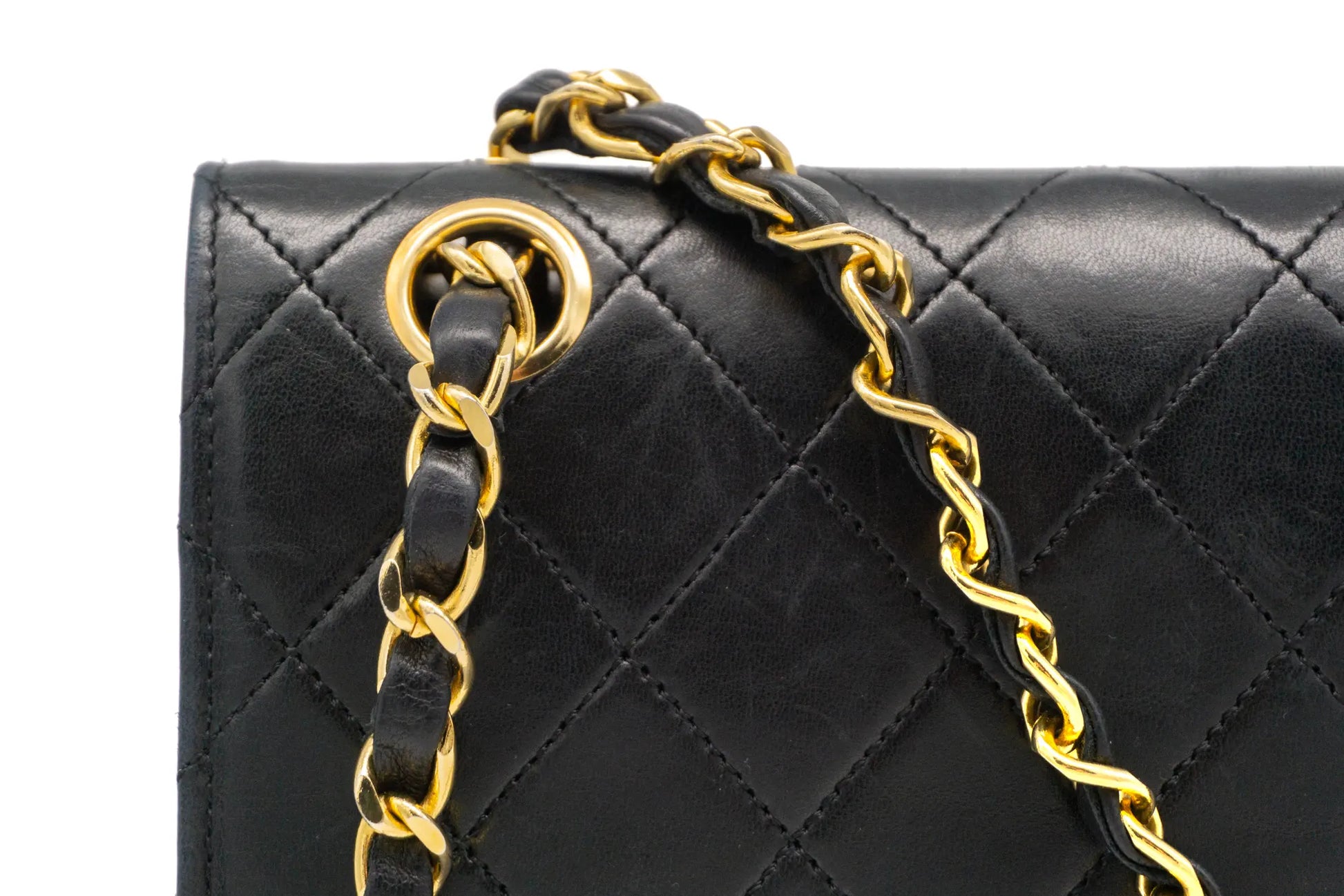 Chanel Medium Classic Flap in black chain detail