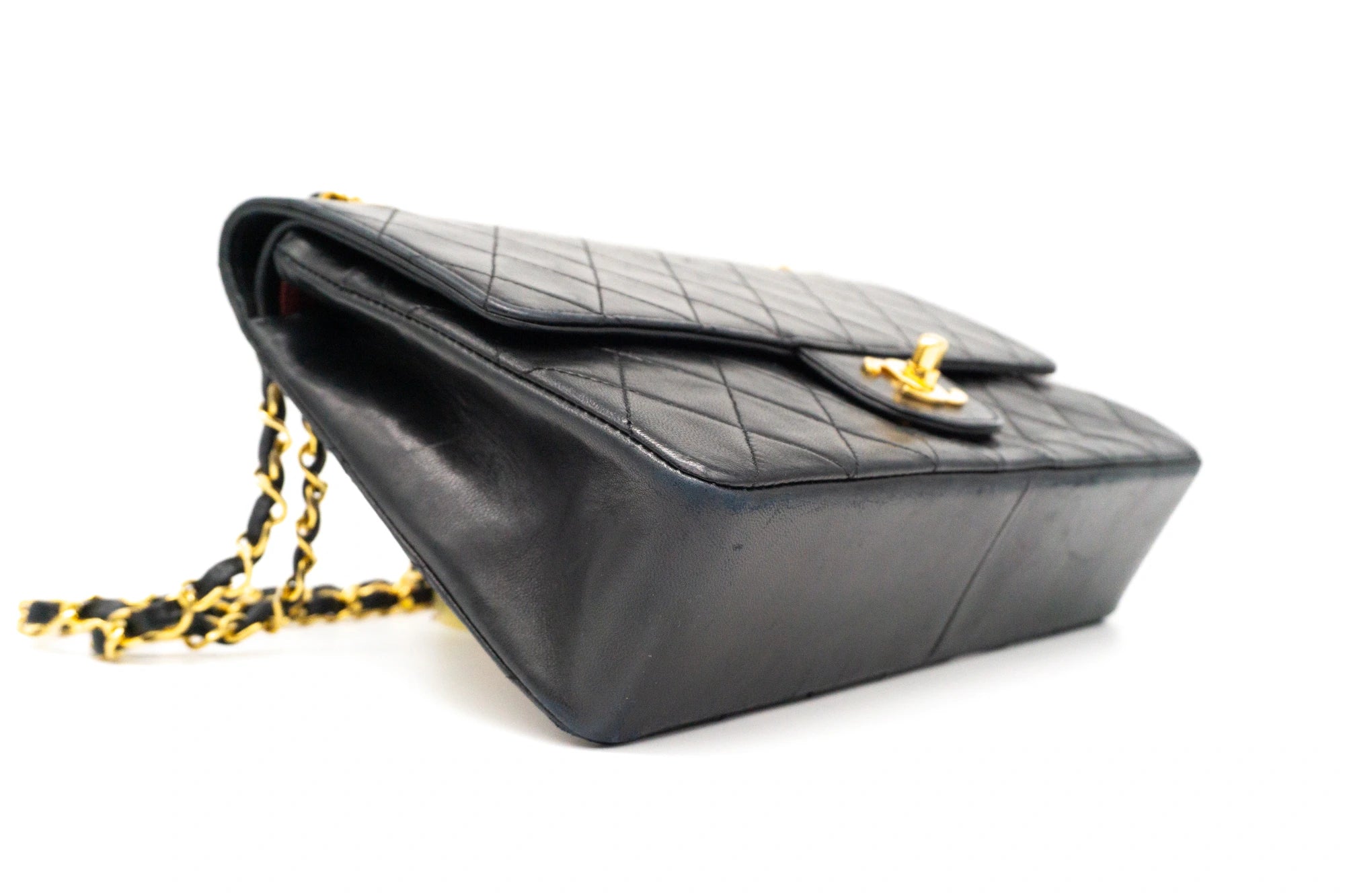 Chanel Medium Classic Flap in black bottom right view