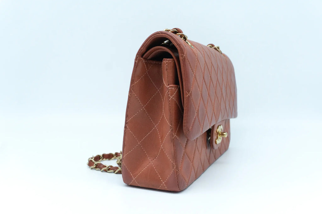 Chanel Medium Classic Flap | Lammleder | Rost-Rot