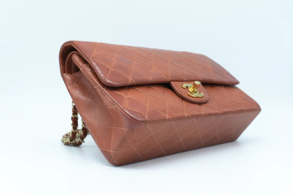 Chanel Medium Classic Flap | Lammleder | Rost-Rot