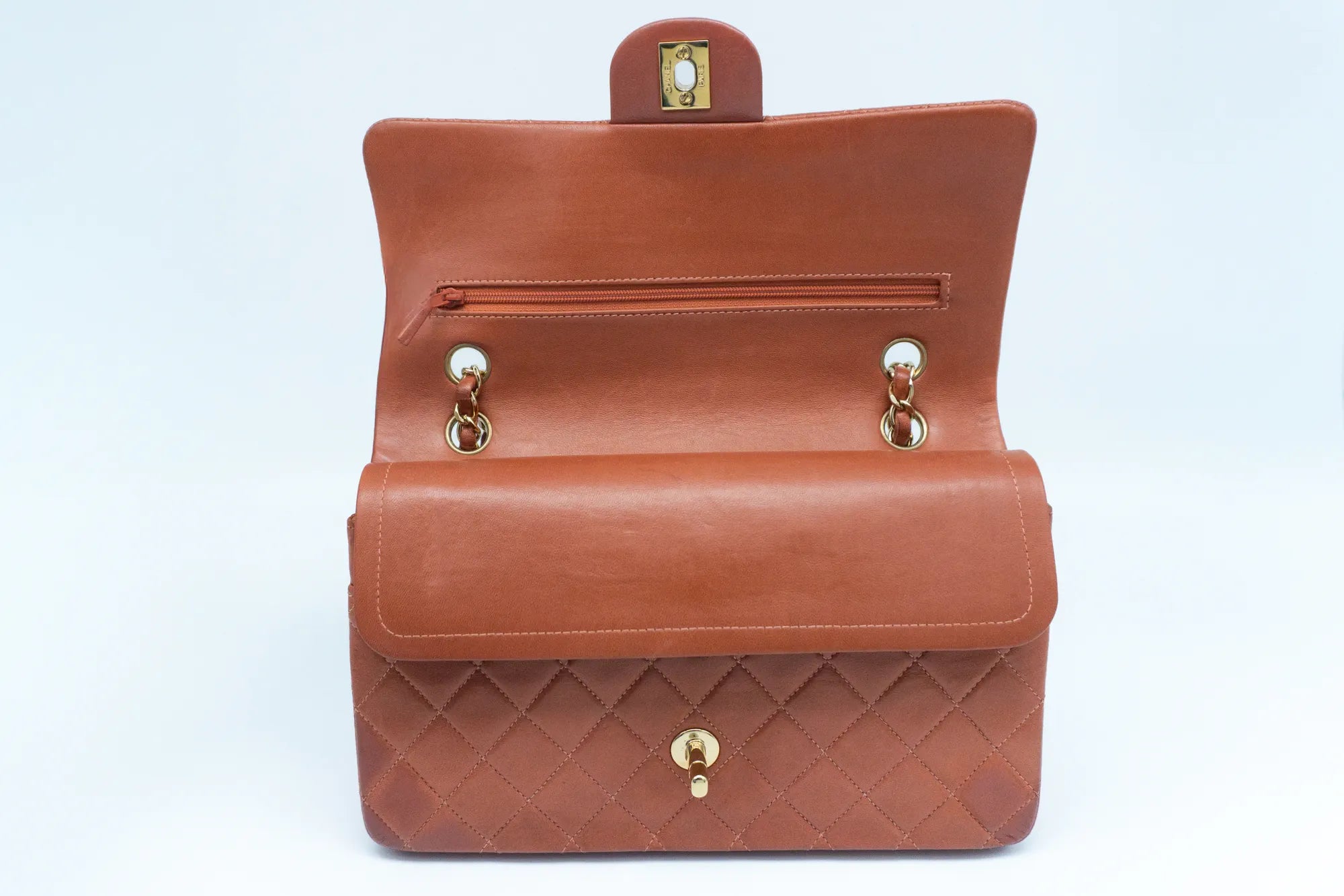 Chanel Medium Classic Flap | Lammleder | Rost-Rot