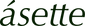 ásette logo in dark green
